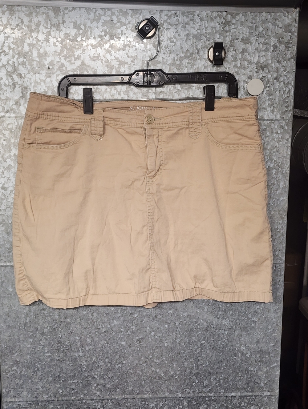 St John's Bay Khaki Skort With Pockets Womens Size 12